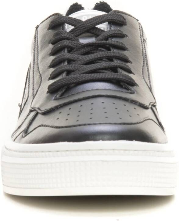 Voile blanche Leren Sneakers met Zijlogo Black Heren