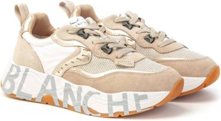 Voile blanche Sneaker Club105 met veters Beige Dames