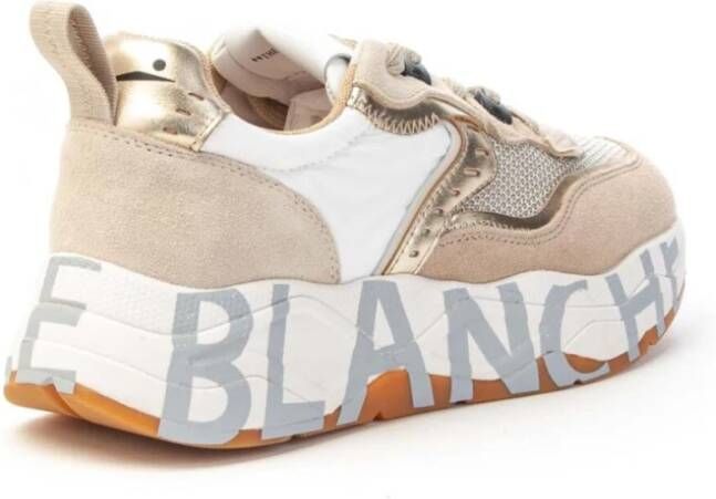 Voile blanche Sneaker Club105 met veters Beige Dames