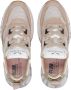 Voile blanche Sneakers met contraststiksels en logo Beige Dames - Thumbnail 18