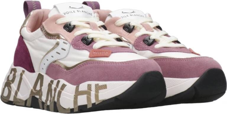 Voile blanche Sneakers met contraststiksels en logo Multicolor Dames