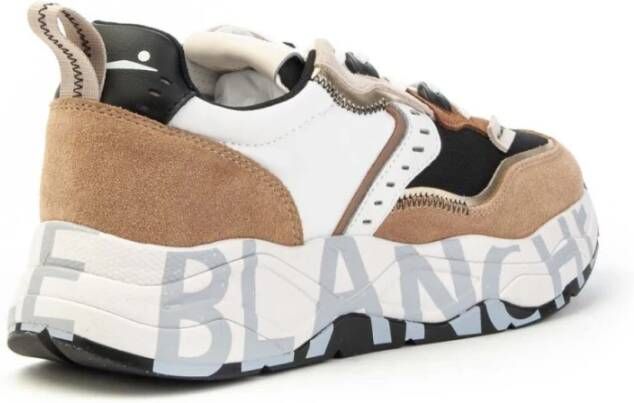 Voile blanche Stadsstijl Sneakers met Glamour Touch Brown Dames