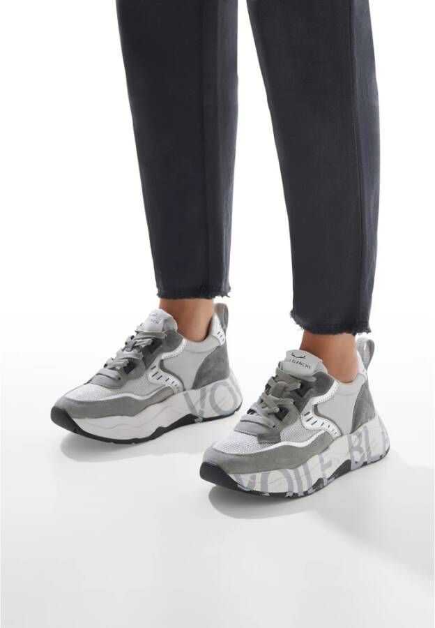 Voile blanche Suede and fabric sneakers Club105. Gray Dames