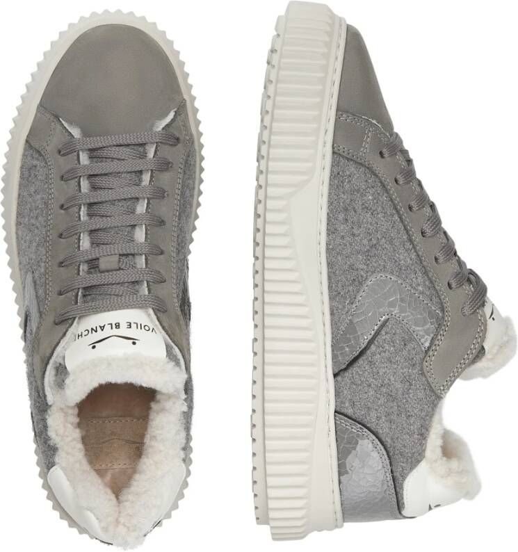 Voile blanche Suede and felt sneakers Lipari FUR Gray Dames