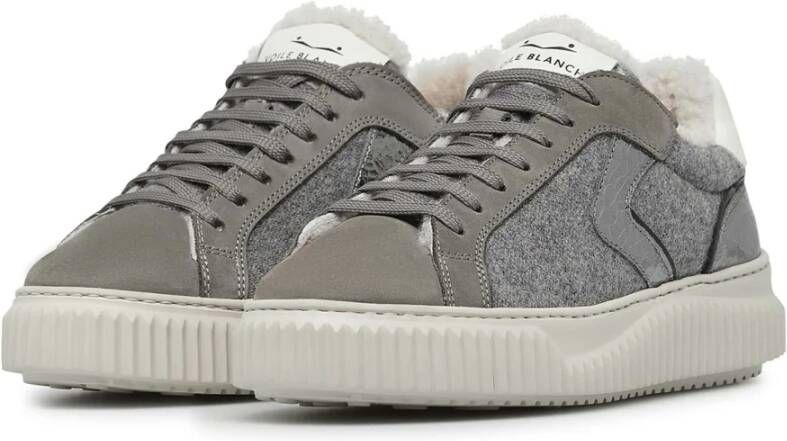 Voile blanche Suede and felt sneakers Lipari FUR Gray Dames