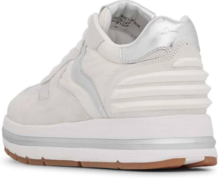 Voile blanche Suede and technical fabric sneakers Maran Power Gray Dames