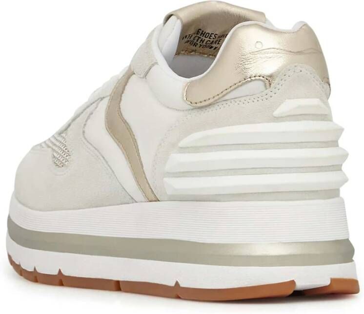 Voile blanche Suede and technical fabric sneakers Maran Power White Dames