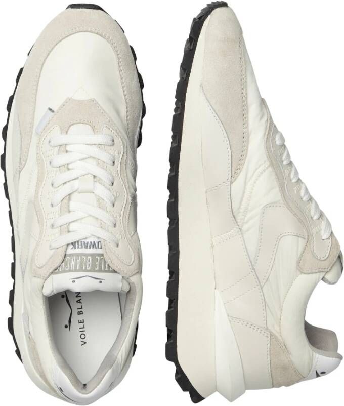 Voile blanche Suede and technical fabric sneakers Qwark Hype MAN White Heren