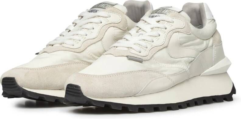 Voile blanche Suede and technical fabric sneakers Qwark Hype MAN White Heren