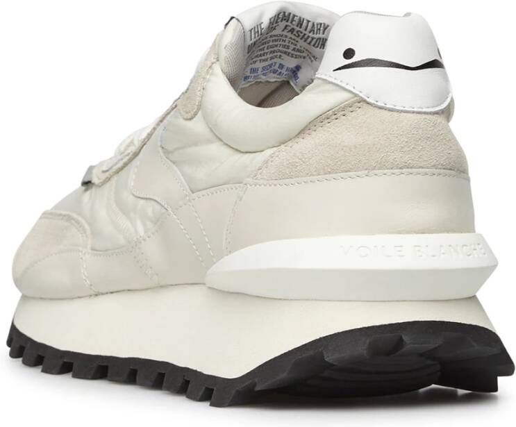 Voile blanche Suede and technical fabric sneakers Qwark Hype MAN White Heren