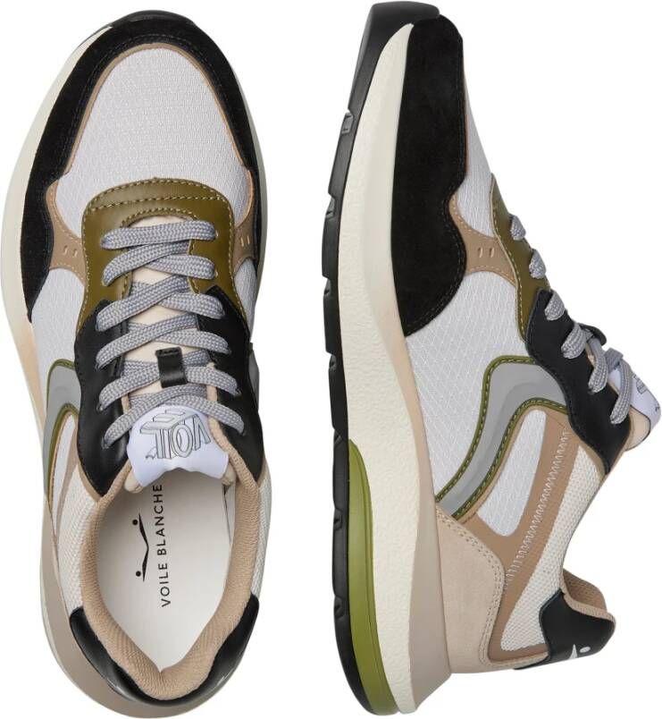 Voile blanche Suede and technical fabric sneakers Shine. Multicolor Heren