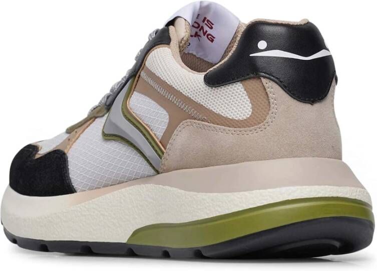 Voile blanche Suede and technical fabric sneakers Shine. Multicolor Heren