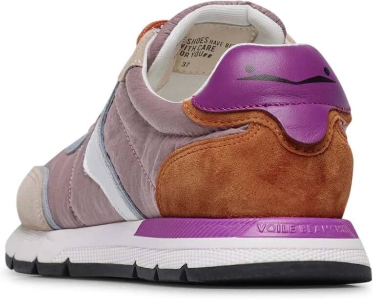 Voile blanche Suede and technical fabric sneakers Storm 015 Woman Purple Dames