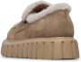 Voile blanche Suede and wool mocassins Grenelle MOK FUR Beige Dames - Thumbnail 5