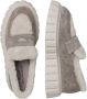 Voile blanche Suede and wool mocassins Grenelle MOK FUR Gray Dames - Thumbnail 3