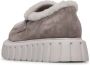 Voile blanche Suede and wool mocassins Grenelle MOK FUR Gray Dames - Thumbnail 5