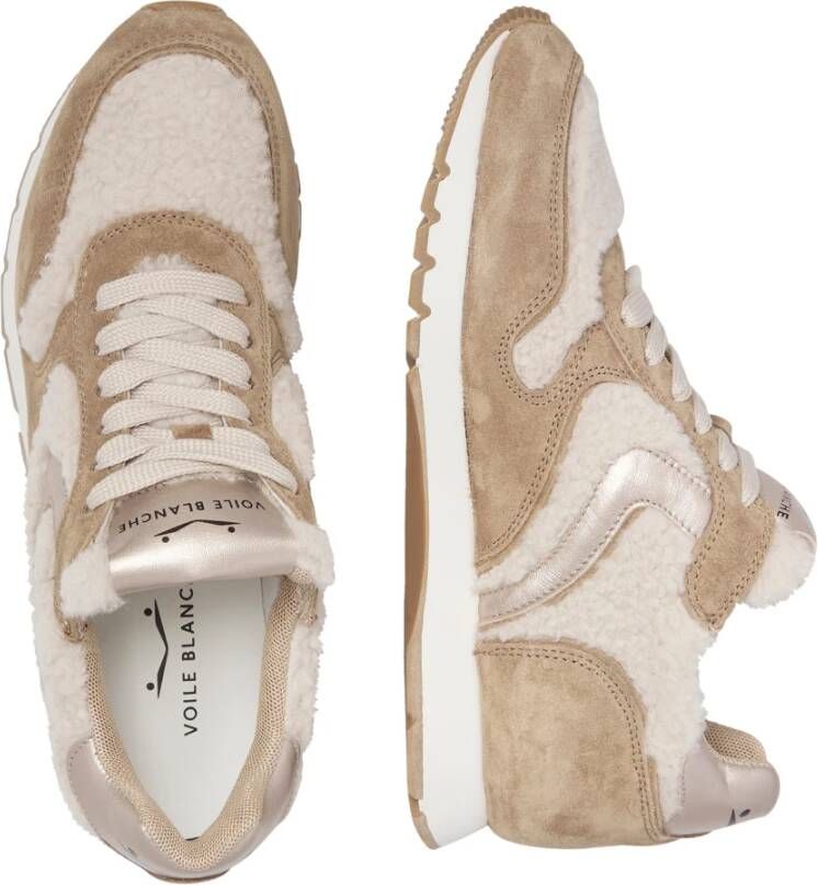 Voile blanche Suede and wool sneakers Julia Brown Dames