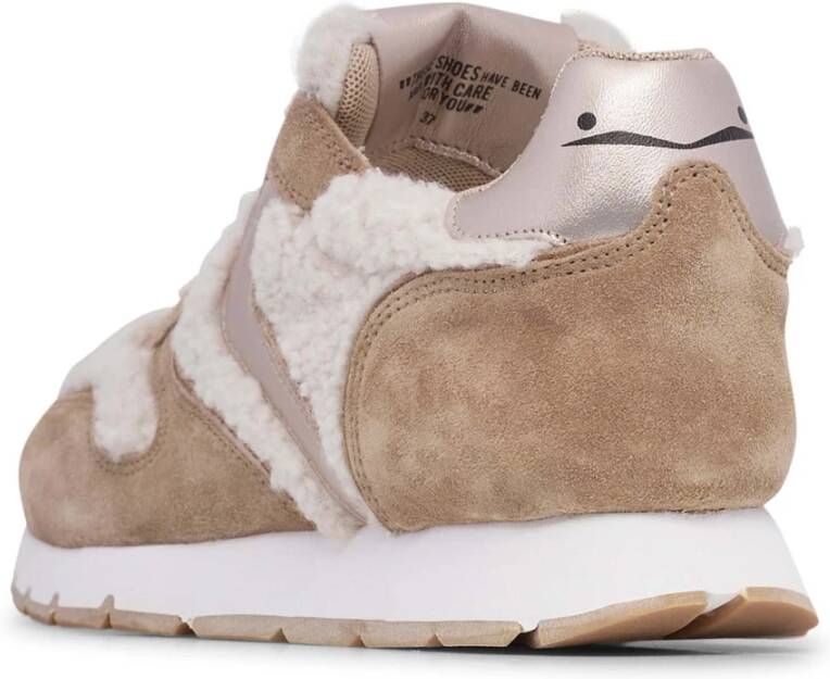 Voile blanche Suede and wool sneakers Julia Brown Dames