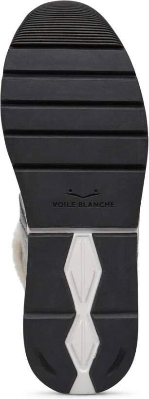 Voile blanche Suede and wool sneakers Maran FUR Gray Dames