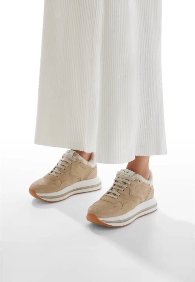 Voile blanche Suede and wool sneakers Melany. Pink Dames