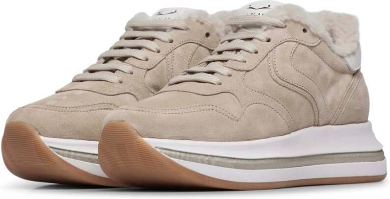 Voile blanche Suede and wool sneakers Melany. Pink Dames