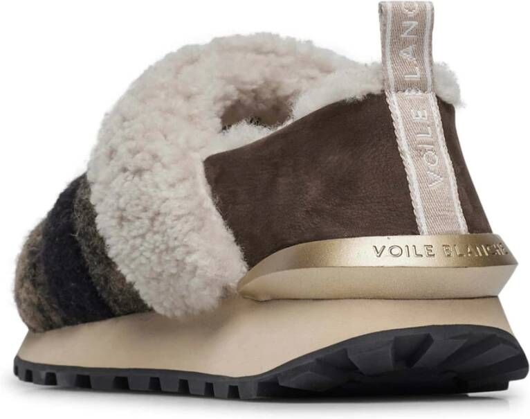 Voile blanche Suede and wool sneakers Qwark Slip FUR Woman Multicolor Dames