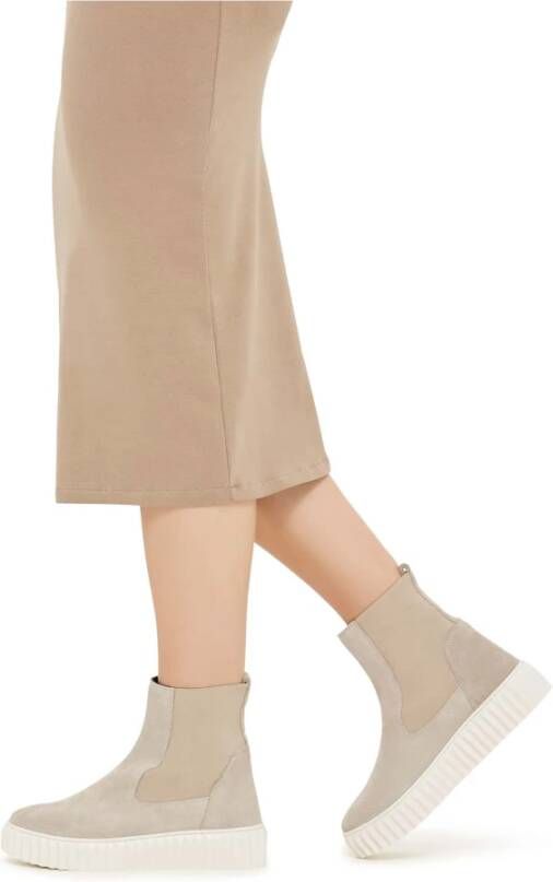 Voile blanche Suede ankle boots Beth Beige Dames