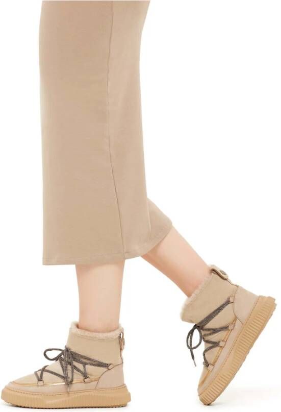 Voile blanche Suede ankle boots Cortina Beige Dames