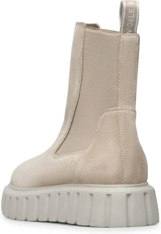 Voile blanche Suede ankle boots Grenelle Chelsea Beige Dames