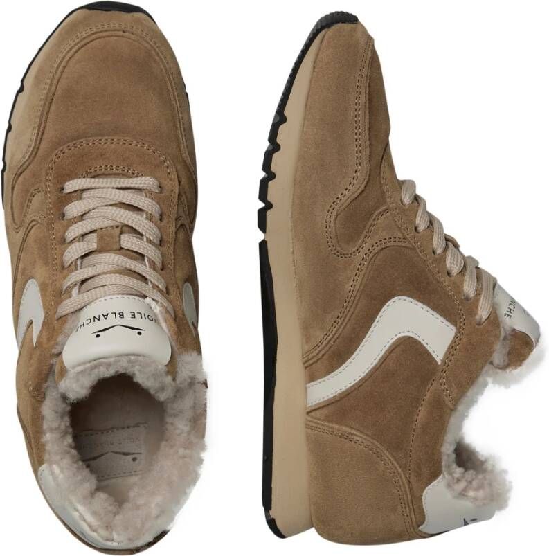 Voile blanche Suede sneakers Julia Pump FUR Brown Dames