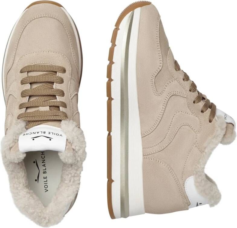 Voile blanche Suede sneakers Maran FUR Beige Dames