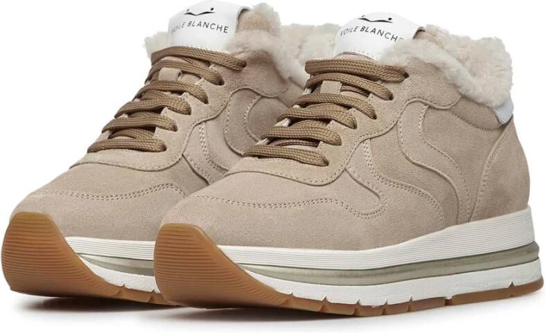 Voile blanche Suede sneakers Maran FUR Beige Dames