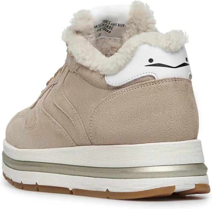 Voile blanche Suede sneakers Maran FUR Beige Dames