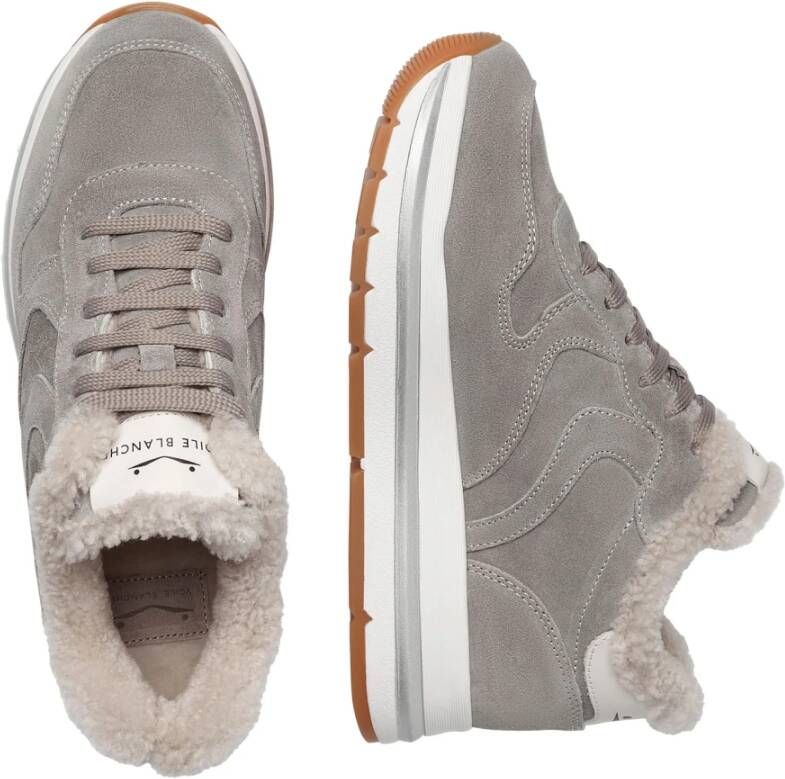 Voile blanche Suede sneakers Maran FUR Gray Dames