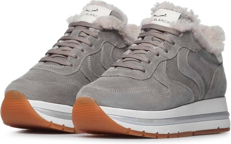 Voile blanche Suede sneakers Maran FUR Gray Dames