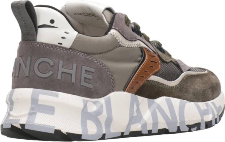 Voile blanche Suède Sneakers met Lichtgewicht Rubberen Zool Multicolor Heren