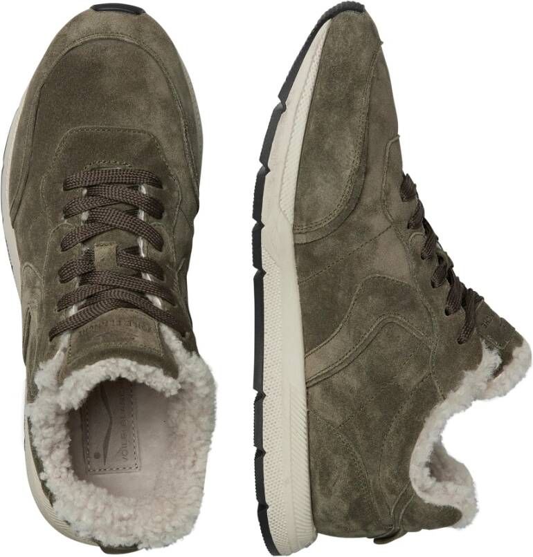 Voile blanche Suede sneakers Storm 015 FUR Man. Green Heren