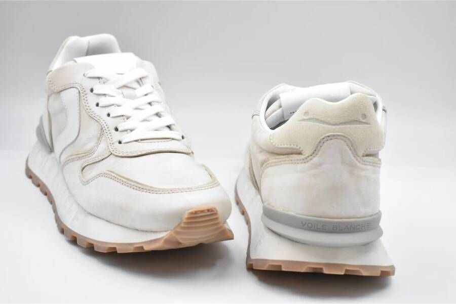 Voile blanche Witte Veterschoenen voor Mannen White Heren