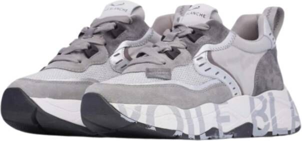 Voile blanche Zwarte Glitter Sneakers Club105 Gray Dames