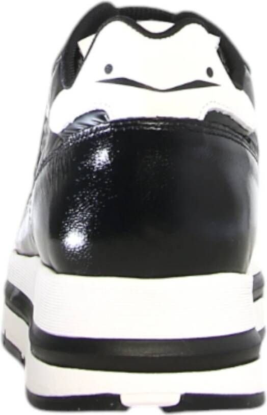 Voile blanche Zwarte Sneakers Maran Shiny Nappa Black Dames