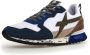 W6Yz Suede and technical fabric sneakers Breeze-M. Blue Heren - Thumbnail 3