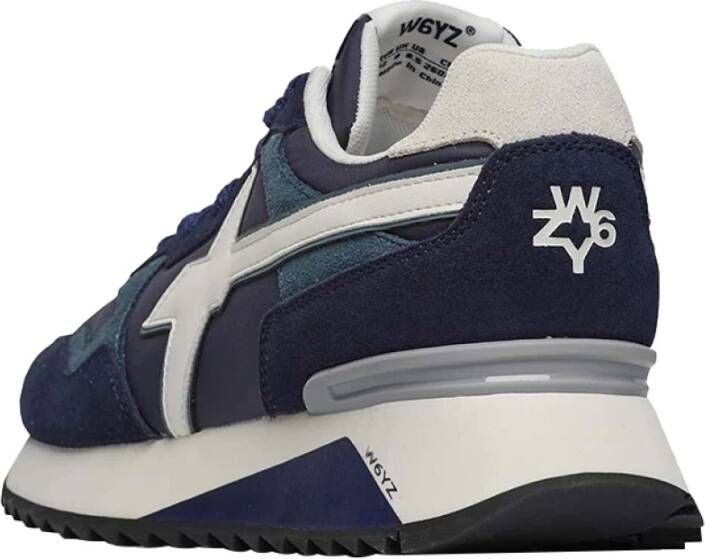 W6Yz Blauwe Sportieve Sneakers Multicolor Heren