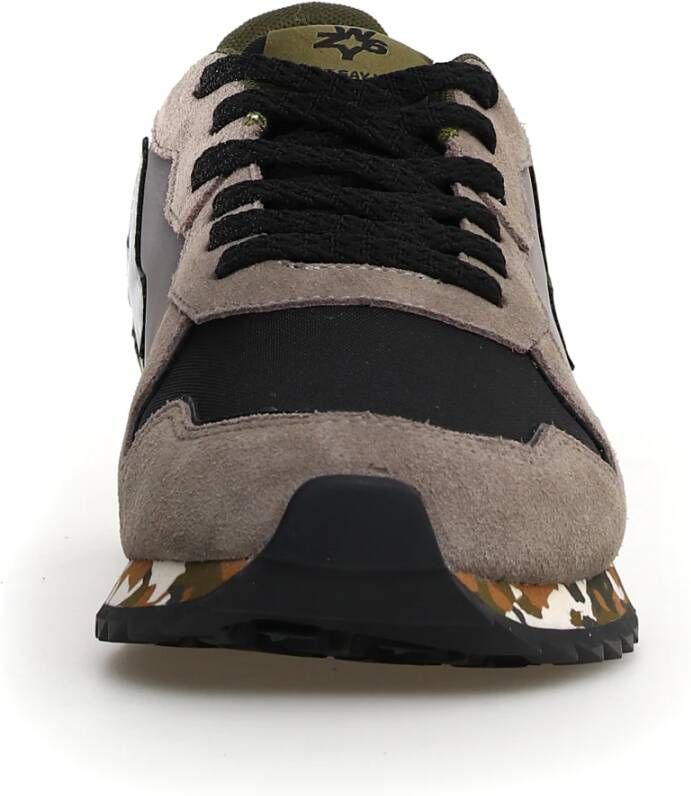 W6Yz Bruine Sneakers met Suède Inzetstukken Brown Heren