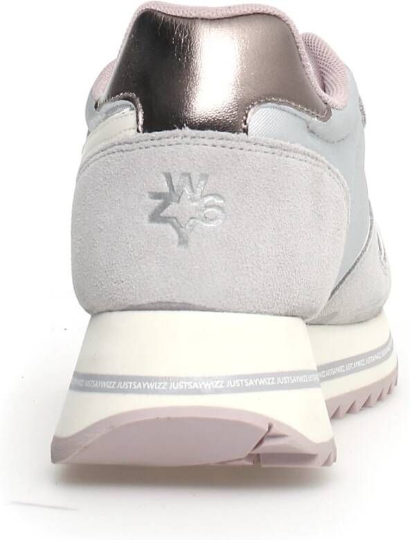 W6Yz Grijze Paillet Sneakers Gray Dames