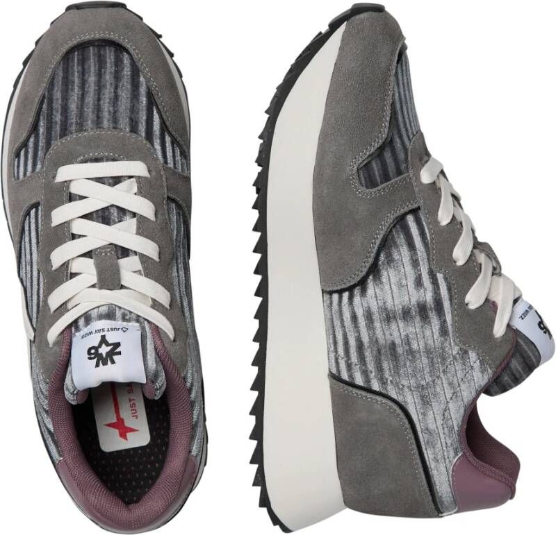 W6Yz Leather and suede sneakers Jet-W. Gray Dames