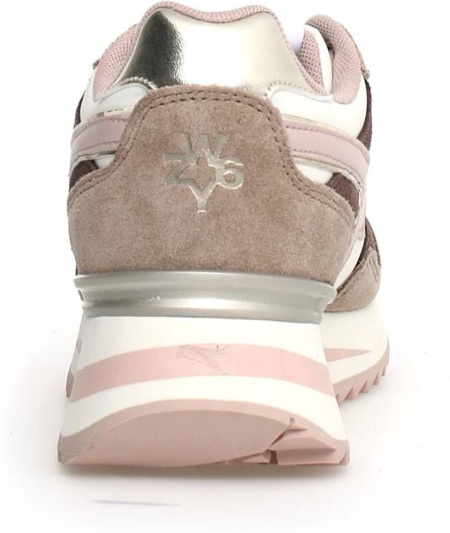 W6Yz Roze Sneakers met Suede Inzetstukken Multicolor Dames