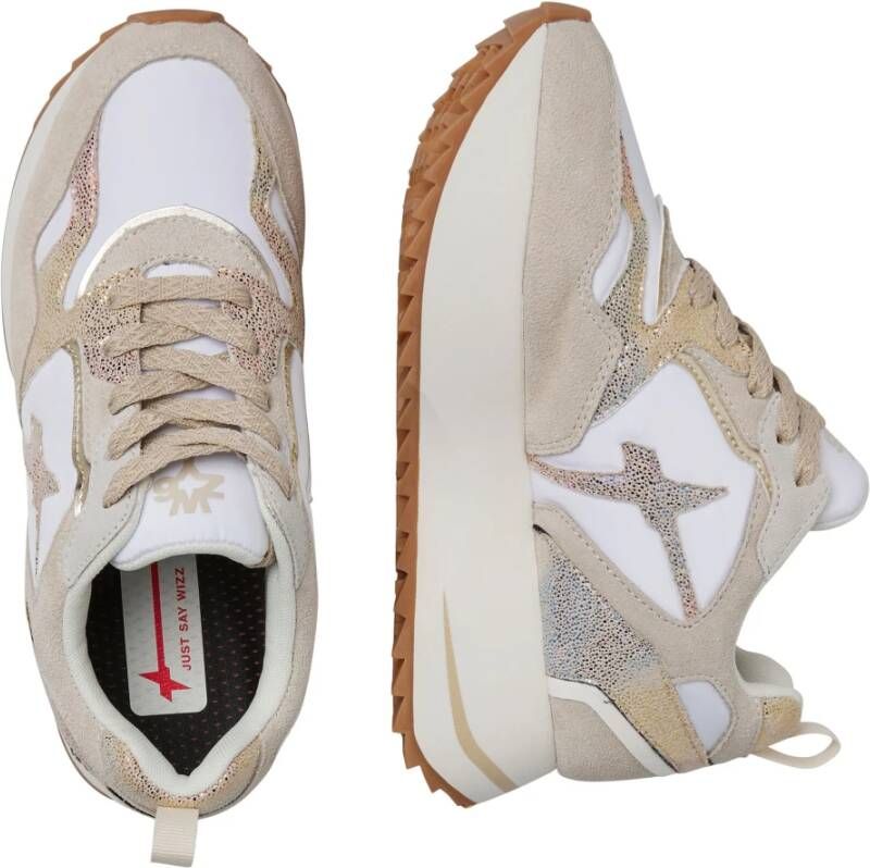 W6Yz Suede and technical fabric sneakers Anny 2 W. Beige Dames