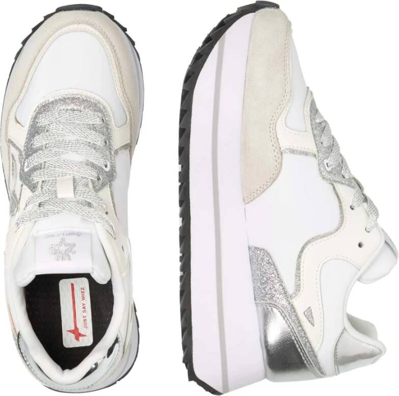 W6Yz Suede and technical fabric sneakers Deva W. White Dames