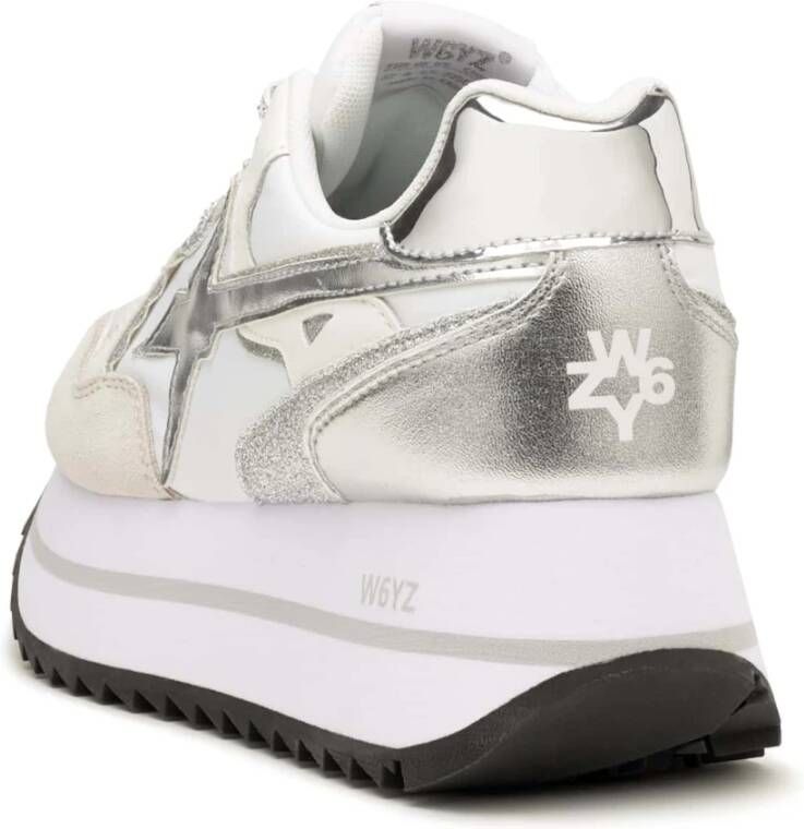 W6Yz Suede and technical fabric sneakers Deva W. White Dames