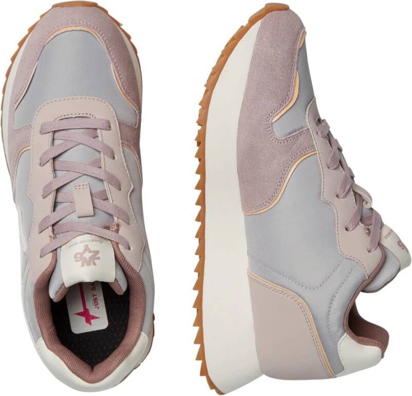 W6Yz Suede and technical fabric sneakers Jet-W. Pink Dames